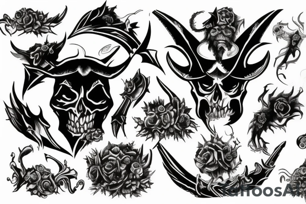 Archagel killing devil tattoo idea