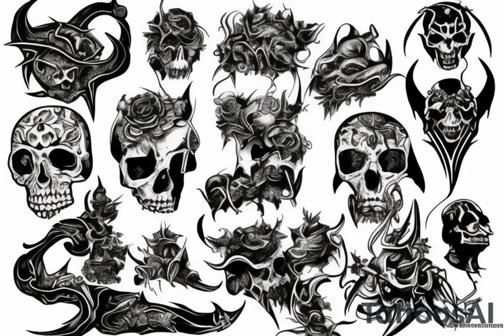 Archagel killing devil tattoo idea