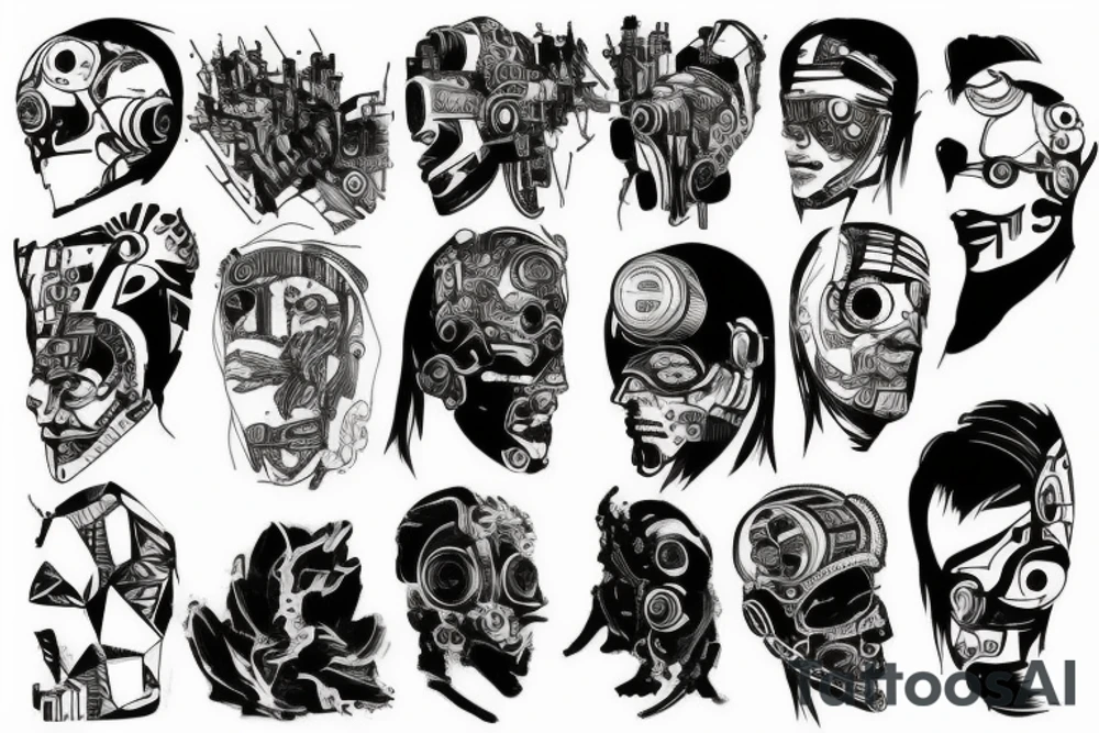 Cyberpunk tattoo idea