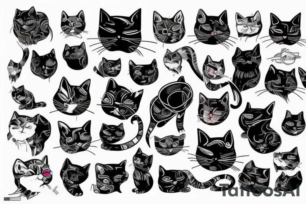 Cat from cyberpunk tattoo idea