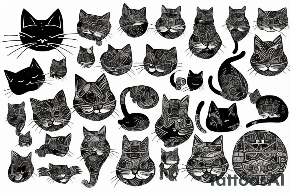 Cat from cyberpunk tattoo idea