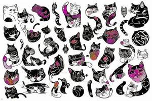 Cat from cyberpunk tattoo idea