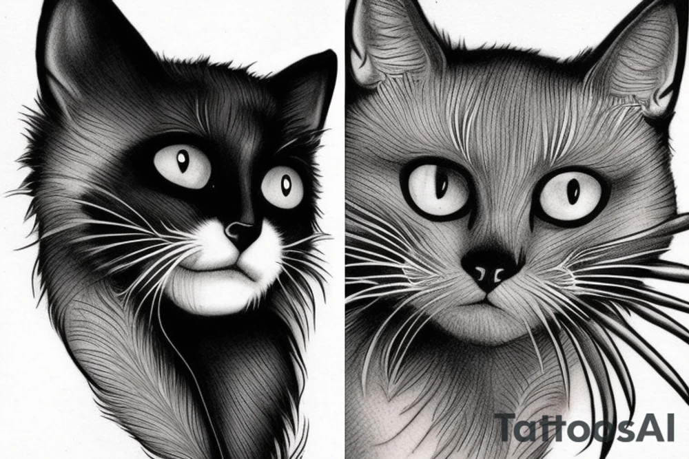 black cat tattoo idea