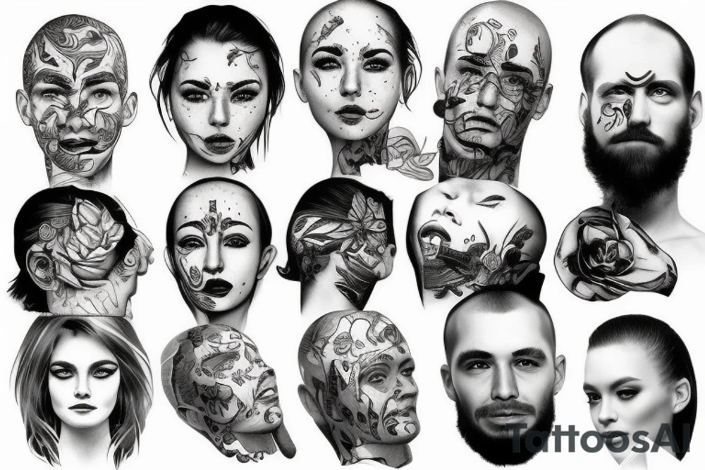 man Portrait tattoo idea