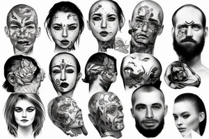man Portrait tattoo idea