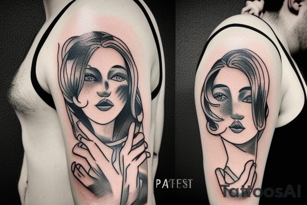 man Portrait tattoo idea