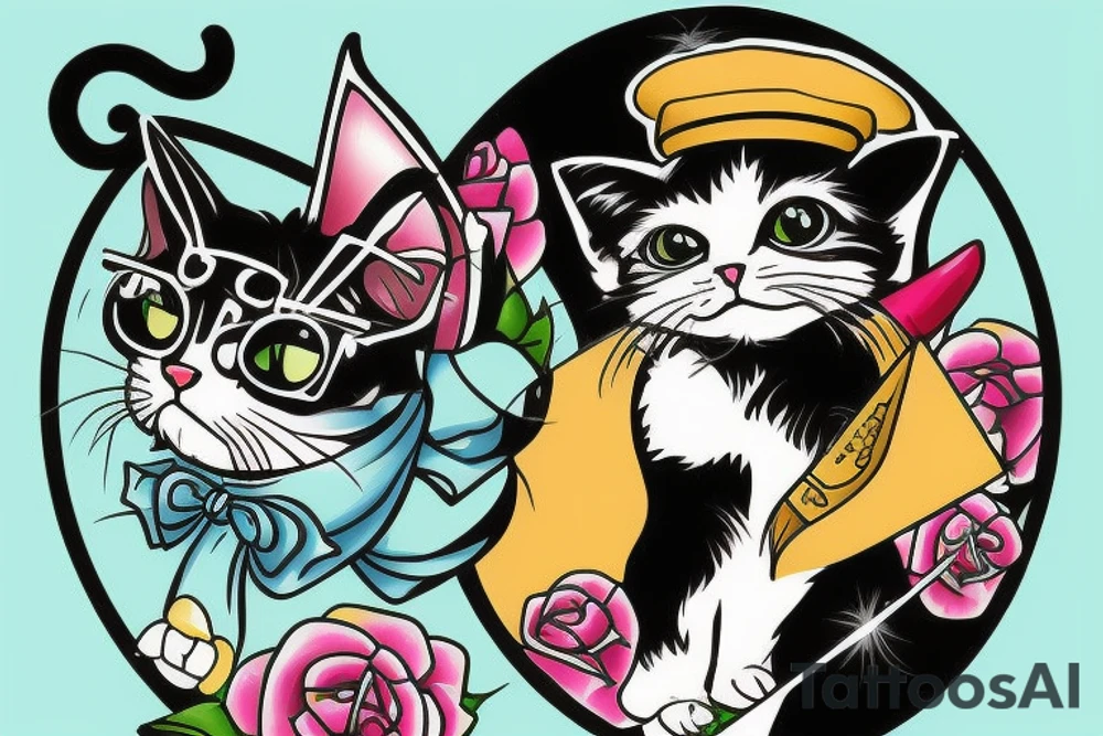 Sailor Cat with cigarette and top had tattoo idea