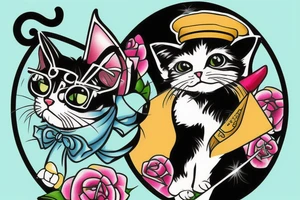 Sailor Cat with cigarette and top had tattoo idea