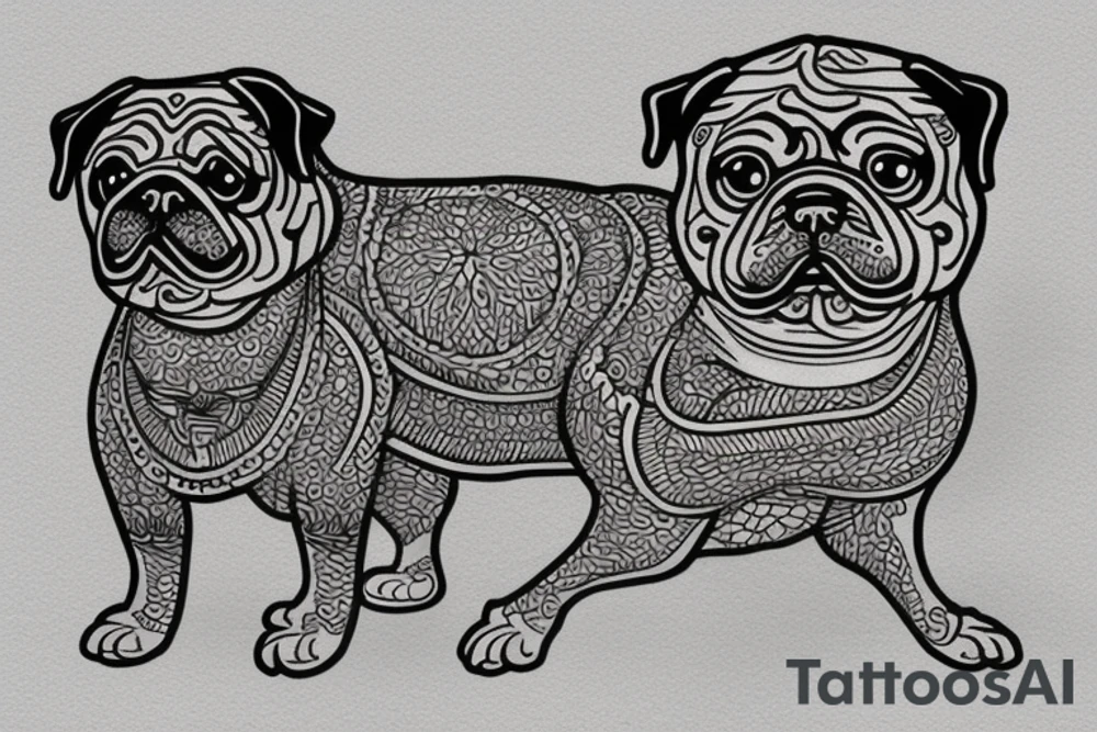 Pug khinkali tattoo idea