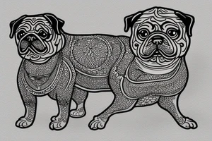 Pug khinkali tattoo idea
