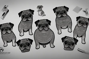 Pug khinkali tattoo idea