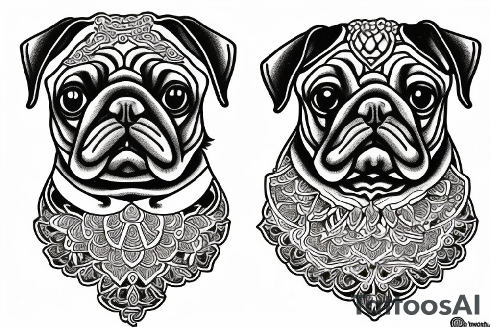 Pug khinkali tattoo idea