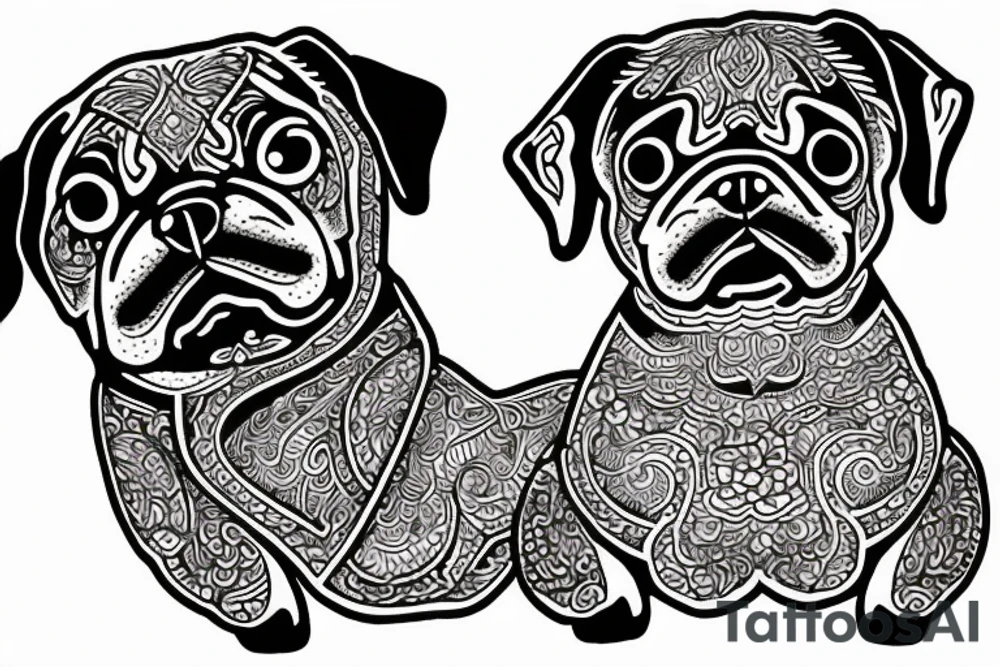 Pug khinkali tattoo idea