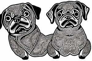 Pug khinkali tattoo idea