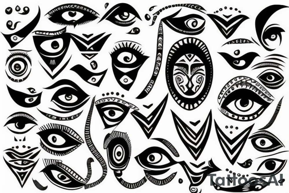 Many Eye tattoo idea