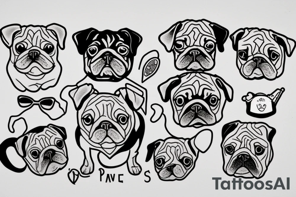 Pug pie tattoo idea