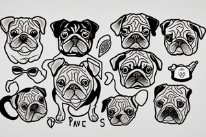 Pug pie tattoo idea
