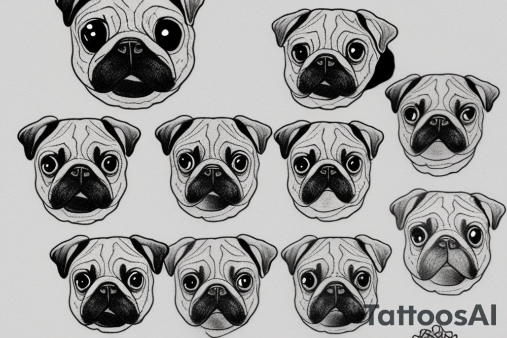 Pug pie tattoo idea