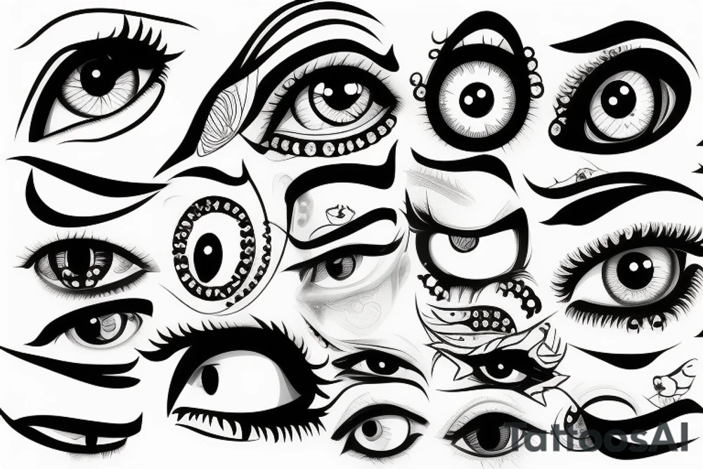 Many Eye tattoo idea