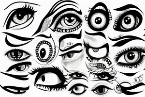 Many Eye tattoo idea
