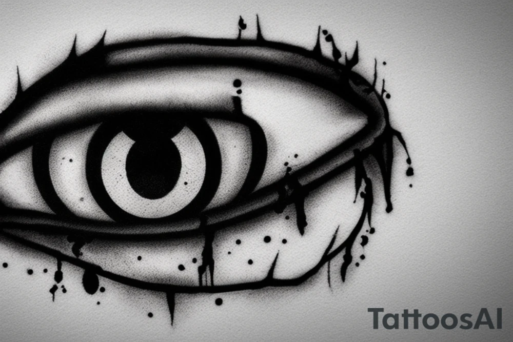 empty bloody eye tattoo idea
