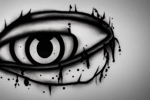 empty bloody eye tattoo idea