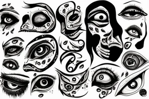 empty bloody eye tattoo idea