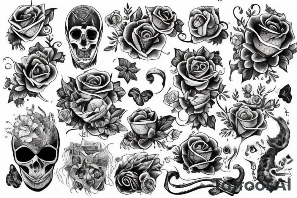 Ледяная трава, море, небо tattoo idea