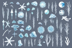 ice grass, sea, sky, Space tattoo idea