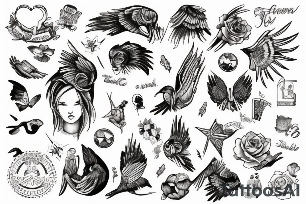 A tattoo symbolising freedom, self-belief tattoo idea