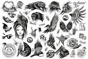 A tattoo symbolising freedom, self-belief tattoo idea