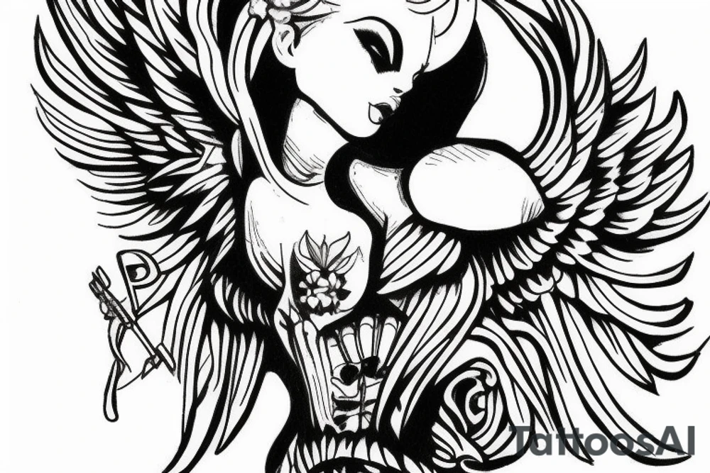 Gangster Angel tattoo idea