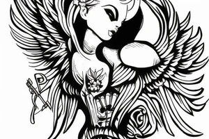 Gangster Angel tattoo idea