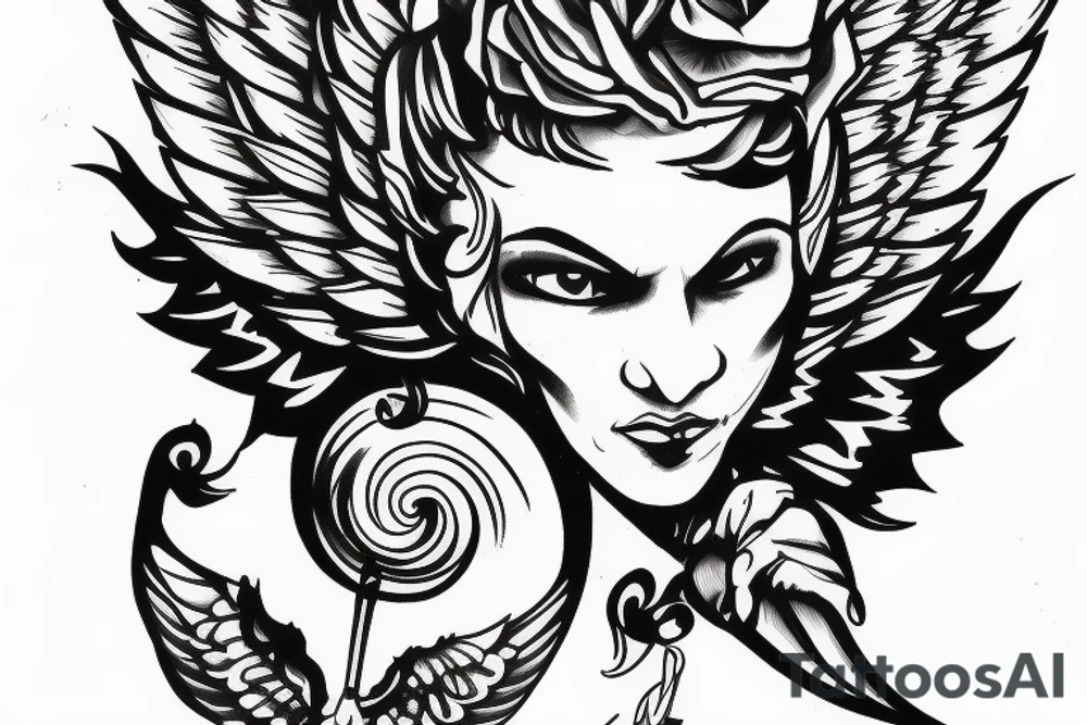 Gangster Angel tattoo idea