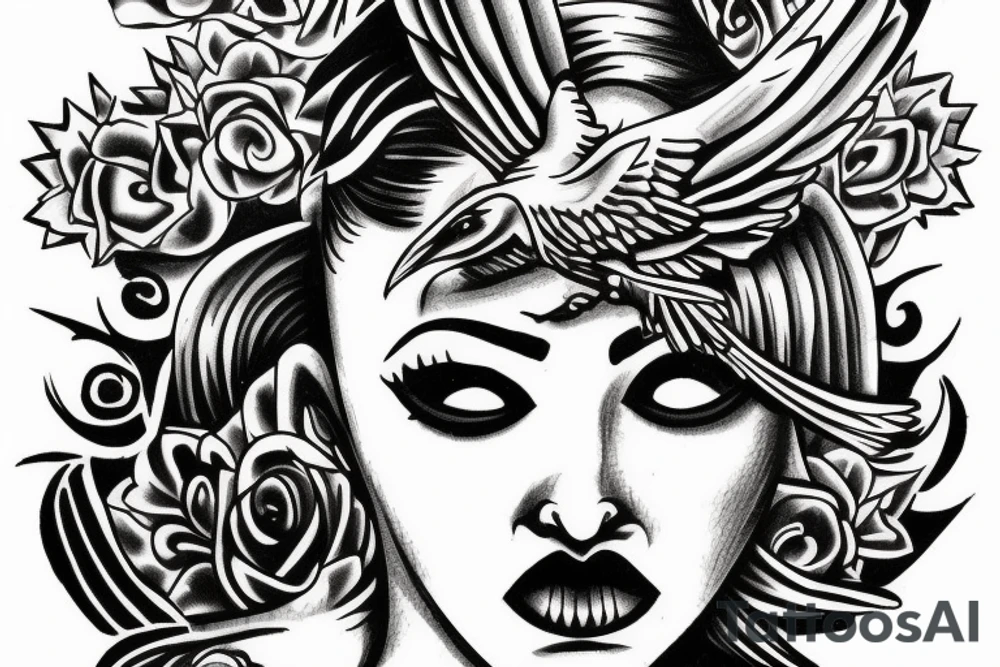 Gangster Angel tattoo idea