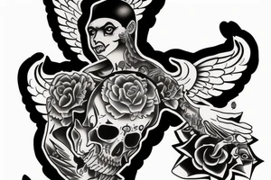 Gangster Angel chicano tattoo idea