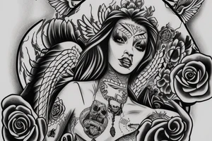 Gangster Angel chicano tattoo idea