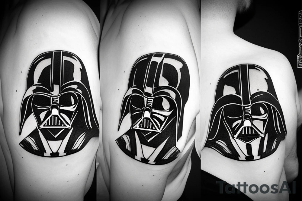 TIE Fighter with Darth Vader standing on top of it tattoo idea TIE Fighter with Darth Vader standing on top of it tattoo idea