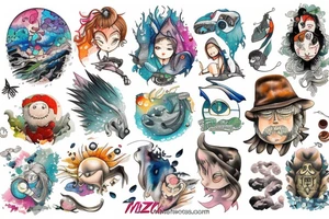Wet and wild tattoo idea