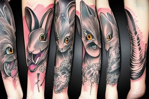 Brave rabbit tattoo idea
