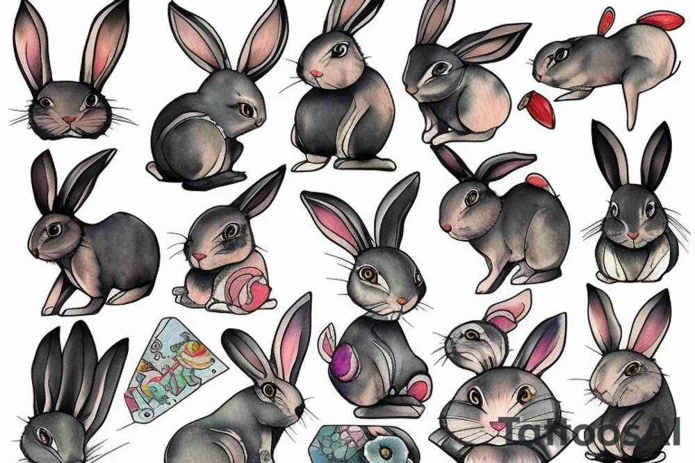 Brave rabbit tattoo idea