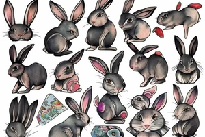 Brave rabbit tattoo idea