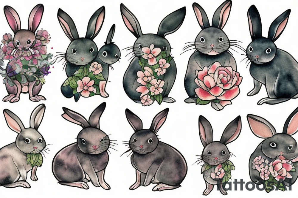 Old rabbit tattoo idea
