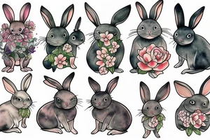 Old rabbit tattoo idea