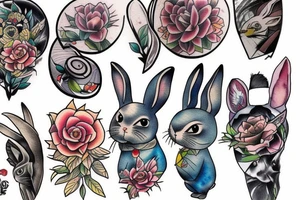 Old rabbit tattoo idea
