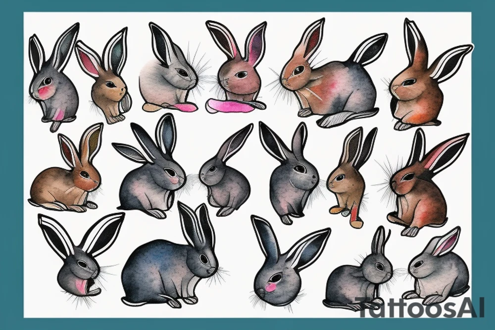 Old rabbit tattoo idea
