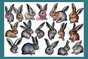 Old rabbit tattoo idea