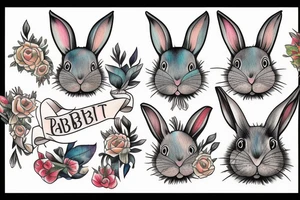 Old rabbit tattoo idea