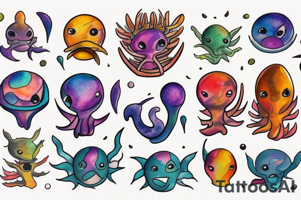 Alien in the sun tattoo idea