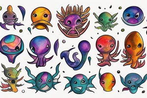 Alien in the sun tattoo idea
